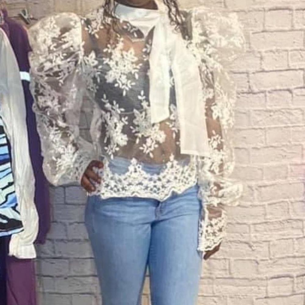 White Embroidered Blouse